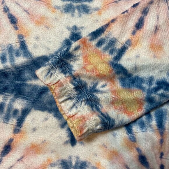 P.J. Salvage Hello Sunshine Tie Dye Lounge Top Crewneck Raglan Knit Size Large - Picture 3 of 9